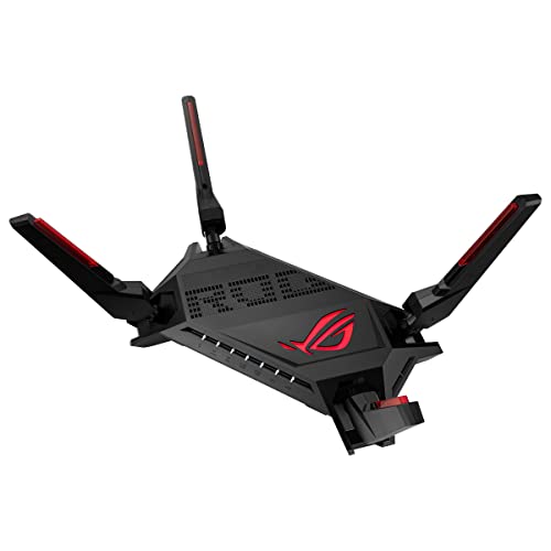 ASUS ROG Rapture GT-AX6000 - Router Gaming WiFi 6 extensible de doble banda, dos puertos 2.5G, triple nivel de aceleración de juegos, modo Mobile Game, Aura RGB, seguridad de red, AiMesh