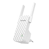 Tenda A9 N300 Repetidor de red Wifi Extensor Amplificador de Cobertura (300Mbps, 2 Antenas externas, Red Cobertura WiFi inalambrico más de 200 Metros, Compatible con los Routers y ADSL/Fibra)