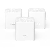 Tenda Nova AC1200 MW3 (3 Paquete) Mesh - Router Sistema WiFi de Red en Mesh (AC1200, 2.4GHz +5 GHz, Plug and Play, Mu-MIMO, Fast Ethernet 10/100, Funciona con Alexa)