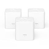 Tenda Nova AC1200 MW3 (3 Paquete) Mesh - Router Sistema WiFi de Red en Mesh (AC1200, 2.4GHz +5 GHz, Plug and Play, Mu-MIMO, Fast Ethernet 10/100, Funciona con Alexa)