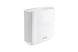 ASUS ZenWiFi-AX-XT8 - Sistema Wi-Fi Mesh Tri-Banda AX6600, cobertura de más de 230m2, AiProtection con TrendMicro de por vida, 4 puertos Gigabit, adaptive QoS, compatible con AiMesh, color blanco