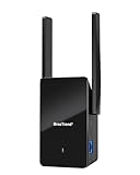 BrosTrend Repetidor WiFi 6 AX1500, Amplificador Señal WiFi con Puerto Ethernet Gigabit, Double Banda 5GHz y 2.4GHz WiFi Extender Facil de Instalar con WPS, Extensor de WiFi de hasta 185 ㎡, MU-MIMO