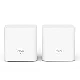 Tenda Nova Mesh MX3 (Paquete de 2), Repetidor Wi-Fi de Mesh Inteligente AX1500, Mesh Wi-Fi 6 de hasta 180㎡(2000ft²), Repetidor Wi-Fi 6 con 2 Puertos Gigabit por Unidad, Fácil configuración