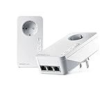 devolo Adaptador Powerline LAN 8549, kit de inicio triple Magic 2 LAN, hasta 2400 Mbps, 3 conexiones LAN Gigabit, ideal para juegos, oficina en casa, dLAN 2.0, blanco