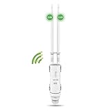 Repetidor WiFi Largo Alcance WiFi Exterior Potente - Amplificador Señal WiFi Antena WiFi Extender Wavlink N300 2.4G - Outdoor PoE Punto de Acceso WiFi - Ideal para Grandes Espacios Remotos