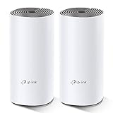 TP-Link Deco E4(Paquete de 2) - Wi-Fi Mesh de doble banda AC1200, cobertura wifi de hasta 260㎡, 2 puertos 100/10 Mbps cada unidad, MU-MIMO, admite hasta 100 dispositivos, color blanco