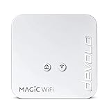 devolo Adaptador WLAN Powerline, miniadaptador de extensión WiFi Magic 1, hasta 1200 Mbit/s, amplificador WLAN en malla, 1 conexión LAN, dLAN 2.0, blanco