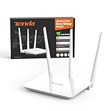 Tenda F3 Router WiFi N300 - Router Inalámbrico a 2,4 GHz WiFi, Punto de Acceso con 3 5dBi Antenas, 3 Puertos LAN/WAN Fast Ethernet, Control Parental, Red de Invitados, WISP, Fácil de Configurar