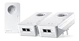 devolo Kit multihabitación Magic 2 WiFi 6 (ax): 3 adaptadores WiFi PLC, enchufe Gigogne (2400 Mbits, malla, 5 puertos Gigabit Ethernet) ideal para teletrabajo y streaming, enchufe francés