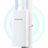 WONLINK 1200M Repetidor WiFi Largo Alcance Exterior Potente, 2,4/5G Amplificador Señal WiFi con Puerto Ethernet 100/1000M, Outdoor Antena Punto de Acceso WiFi con 48V PoE, Ideal para Grandes Espacio