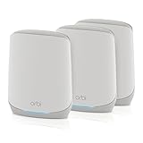 Netgear Orbi Mesh WiFi 6 RBK763S - Tribanda AX5400, router con 2 satélites, cobertura de hasta 525 m² y 75 dispositivos, velocidad de hasta 5,4 Gbps