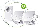 devolo Adaptador WLAN Powerline 8578, mini kit multihabitación WiFi Magic 1, hasta 1200 Mbps, amplificador WLAN Mesh, 2 conexiones LAN, dLAN 2.0, blanco