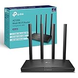 TP-Link Archer C6 - AC1200 Router WIFi, Doble Banda (5GHz/2.4GHz), 5xPuertos Gigabit, 4xAntenas Externas, MU-MIMO, WPA3, Modo Punto de Acceso, Tecnología OneMesh, Color Negro