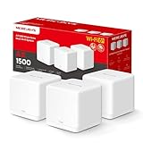 [2024 Nuevo] MERCUSYS Halo H1500X(3-Pack)-AX1500 Sistema WiFi 6 Mesh, 3X Puerto Gigabit Ethernet, Conecta hasta 150 Dispositivos, Control Parental, Cobertura de hasta 550 m², Fácil Configuración