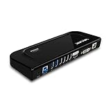 WAVLINK USB 3.0 Universal Docking Station Multifuncional Dual Video Display Outputs HDMI/DVI/VGA/hasta 2048x1152,Gigabit Ethernet, Audio Output/Input,6 Puertos de USB para Laptop,Ultrabook y PCs