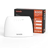 Tenda Router 4G SIM - LTE Cat 4, 3G/4G Router WiFi 2.4GHz Velocidad hasta 300Mpbs, LAN/WAN Ethernet Port, VPN, IPv6, Mini SIM, 4*Antenas Incorporada, Monitoreo del Tráfico de Datos, Plug&Play