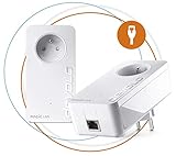 Devolo Magic 2 LAN Starter Kit: 2 adaptadores, Enchufe Gigogne (2400 Mbit/s, 1 Puerto Gigabit Ethernet), Ideal para teletrabajo, Juegos, transmisión, Enchufe francés