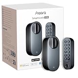 Aqara Cerradura Inteligente U200 con lector de huella digital, Matter over Thread, Cerradura Electronica Sin Llave con Apple Home Key y Batería Recargable, Soporta Apple Home, Google Home, Alexa,Negro