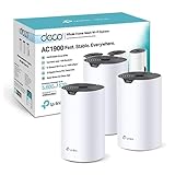 TP-Link Deco S1900 (3-Pack) - Mesh Wi-Fi AC1900, Cobertura de hasta 520 m², se Adapta a Pisos y hogares de Varias Plantas, Modos de Trabajo múltiple, 2 x Puertos Gigabit por Unidad