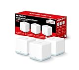 MERCUSYS Halo H30(3-Pack) - AC1200 Wi-Fi Mesh, 10/100 MBps Puerto Ehernet, Doble Banda 2. 4GHz/5GHz, hasta 320m2, MU-MIMO, Control Parental, Fácil Configuración App, Blanco