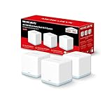 MERCUSYS Halo H30(3-Pack) - AC1200 Wi-Fi Mesh, 10/100 MBps Puerto Ehernet, Doble Banda 2. 4GHz/5GHz, hasta 320m2, MU-MIMO, Control Parental, Fácil Configuración App, Blanco