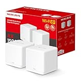 [2024 Nuevo] Mercusys HALO H1500X(2-Pack) - WiFi 6 Mesh AX1500Mbps, Cobertura de hasta 350 m², Conectar hasta 150 Dispositivos, WiFi de Doble Banda, Solución WiFi para Toda la casa, 3 Puertos Gigabit