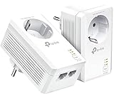 TP-Link Juego de adaptadores Powerline TL-PA7027P KIT (con enchufe, 2x puertos Gigabit, Plug&Play, compatible con todos los adaptadores HomePlug AV/AV2 Powerline, sin WLAN)