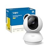 TP-Link Tapo C210 - Cámara IP WiFi 360° Cámara de Vigilancia 2K (3MP),Visión nocturna Admite tarjeta SD hasta 512 GB, Detección y seguimiento de movimiento, Control Remoto, Compatible con Alexa