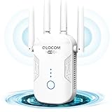 QLOCOM 2024 Nuevo Amplificador Señal WiFi 1200Mbps, Repetidor WiFi Doble Banda 5GHz y 2.4GHz con WPS, Amplificador WiFi Largo Alcance Compatible con Todos los Routers