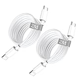 GUVGMY cargador iphone tipo C,Cable Cargador iPhone[MFi Certificado] 2PCS 2M Cable iPhone Carga Rápida de Compatible con iPhone 14 13 12 11 Pro XS MAX XR X 8 Plus 7 Plus 6S 6 Plus 5-Blanco