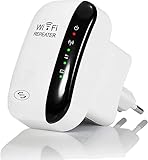 GUVGMY Repetidor WiFi, 300Mbps Extensor WiFi, Amplificador WiFi 2.4GHz con Repertidor/Ap Modo y la función WPS, Amplificador Señal de Red WiFi con Puerto Ethernet e Interfaz de Alimentación