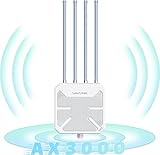 Repetidor WiFi Largo Alcance WiFi Exterior Potente - Amplificador Señal WiFi Antena WiFi Extender WiFi 6 Wavlink AX3000 Mesh - Outdoor PoE Punto de Acceso WiFi - Ideal para Grandes Espacios Remotos